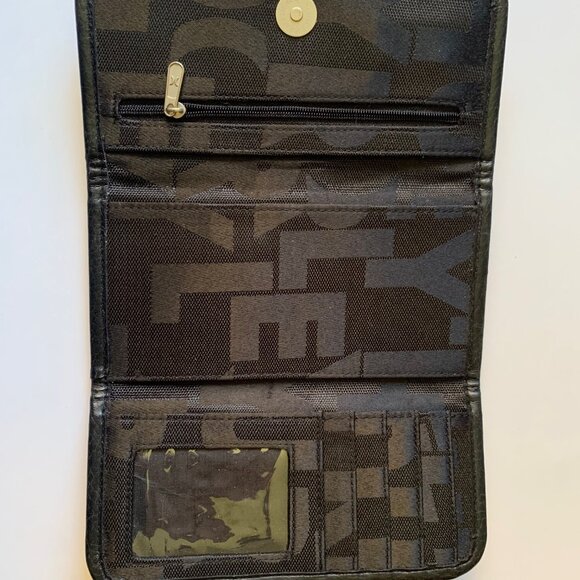 Hurley Red & Black Plaid Wool Wallet with Studded Leather Trim - Picture 5 of 6